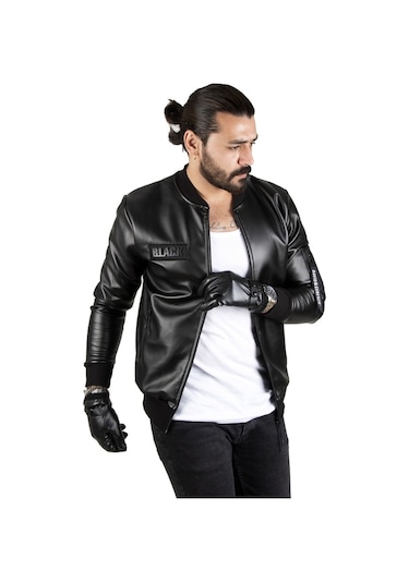 Deepsea Siyah Armalı Deri Kolej Mont 1820094 Siyah