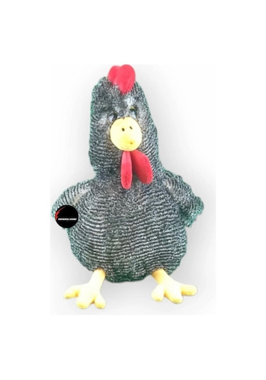 Çilli Horoz Peluş Oyuncak 35 Cm Siyah