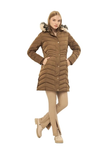 Kadın Büyük Beden Kapüşonlu Spor Mont M5302 Bgl-st03221 001