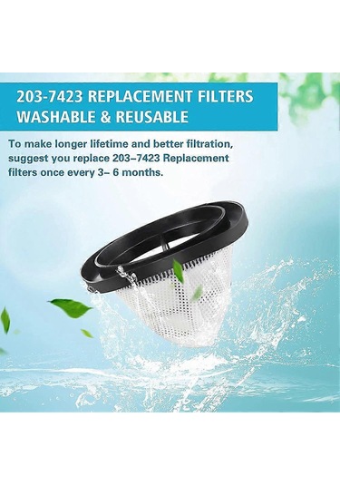 203-7423, 2037423, 38b1 3'ü 1 Arada Dikey Süpürge, Elektrikli Süpürge Yedek Parçası İçin 4'lü Yedek Filtre