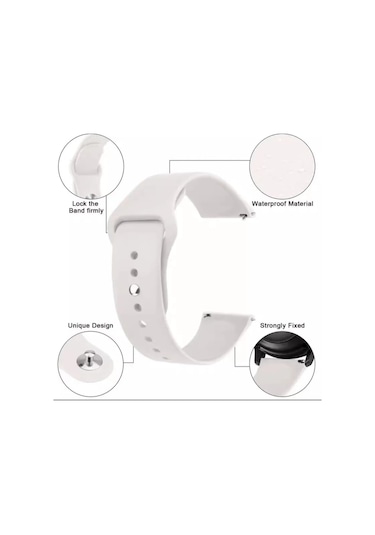 Huawei Watch Gt2 Gt3 42mm Uyumlu Kayış Renkli Jel Silikon Kordon 20mm