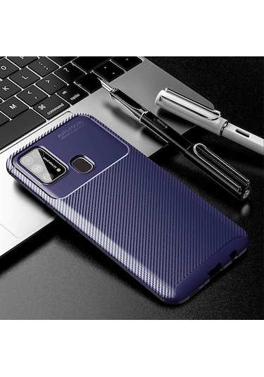 Samsung Uyumlu Galaxy M30S Elde Kaymayan Kamera Korumalı Kılıf