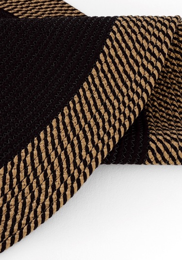 Cool Halı Luke 873 Siyah Yuvarlak Halı Bohem Örgü Hasır Kilim Dekoratif Mutfak Balkon Banyo Halısı