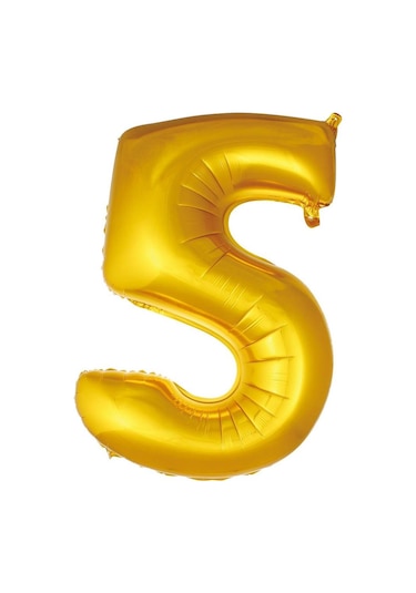 Folyo Balon Rakam Gold Renk 34 Inc 76 Cm Helyum Uyumlu 5
