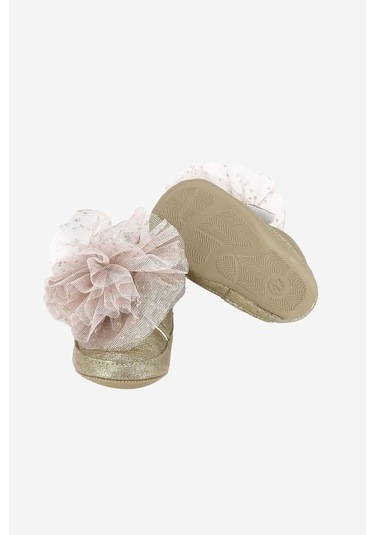 Funny Baby 7060 Tüllü Cırtlı Bebek Ayakkabı Altın