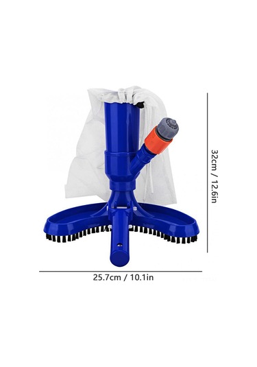 Tenfowee Havuz, Küvet Ve Göletler İçin Pratik Vakumlu Temizleme Fırçası, Mesh Çantalı, Kolay Montaj Mavi