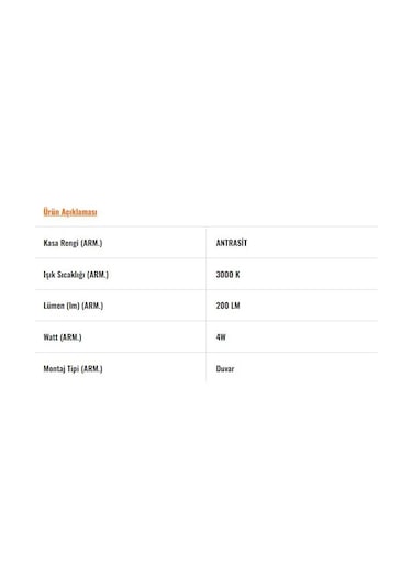 Lw488 Led Bahçe Aplik Diğer