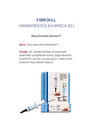 Fibrokill Karınca Ve Hamam Böceği Jeli 5gr