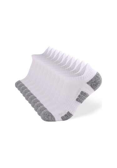 Wezone Beyaz Spor Çoraplar, Bambu Tabanlı, S Beden 35-38 , 10 Çift Paket, Antibakteriyel Ve Nem Emici Beyaz