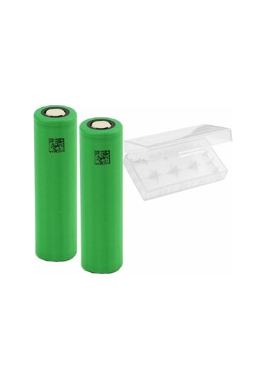 Sony VTC5 18650 3.7V 2600 mAh 30A Li-ion Şarj Edilebilir Pil 2'li + Pil Taşıma Kutusu