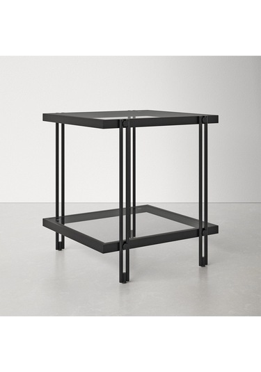 Dolores Siyah Metal Yan Sehpa