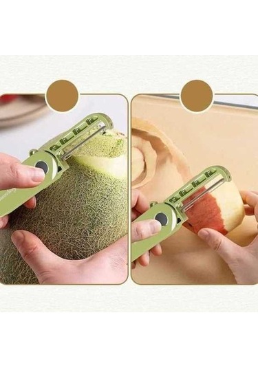 Ulzyvf Cbtx Katlanır Mutfak Bıçağı, Kısa Paslanmaz Çelik Meyve Soyma Aleti Yeşil Yeşil