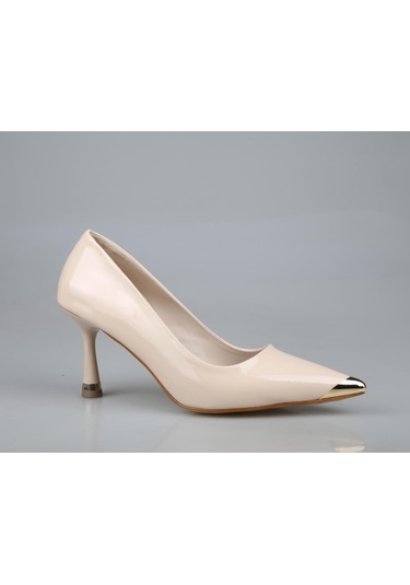 Feles 047-111 Ten Rengi Kadın Topuklu Ayakkabı Ten Rengi