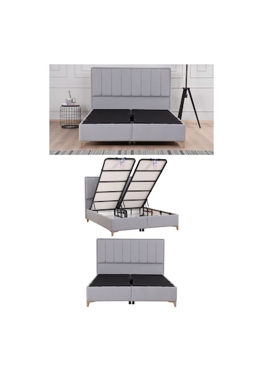 Kilim Mobilya Gold Therapy Sandıklı Baza Başlıksız Renk Gri 140x190cm Baza