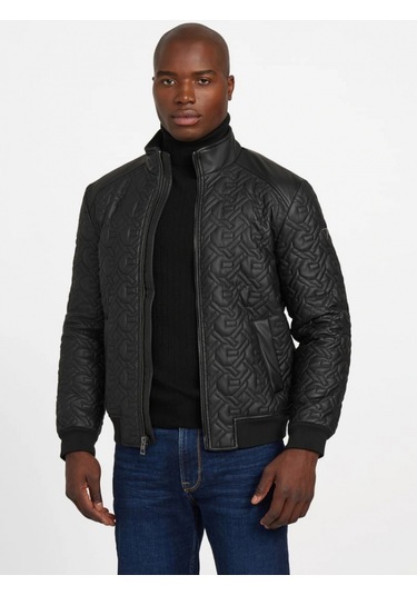 Guess Chain Erkek Siyah Ceket M5bl2ew1050-jblk Siyah