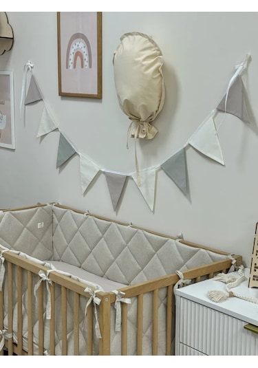 Mamibro Kumaş Bayraklı Işık Zinciri 166725422 Çok Renkli