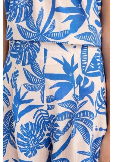 DeFacto Kız Çocuk 2'li Takım Keten Görünümlü Desenli Kolsuz Bluz Pantolon E6610A825HSER134