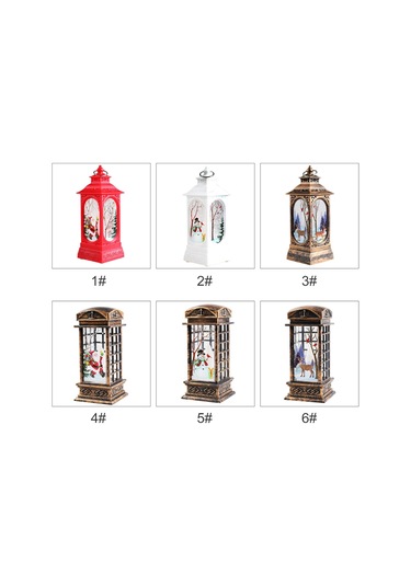 Noel Kar Küresi Fener Led'li Asılı Lamba Sıcak Gece Lambası Pille Çalışan Ev Süsleme Hediyeleri İçin