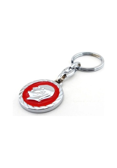 Mustafa Kemal Atatürk Portre Metal Anahtarlık Kırmızı