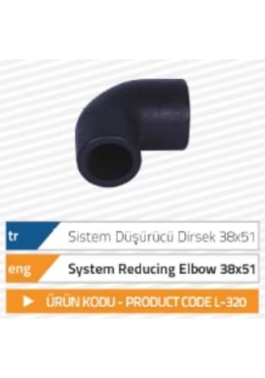 Gnc Kauçuk Sistem Düşürücü Dirsek 38X51