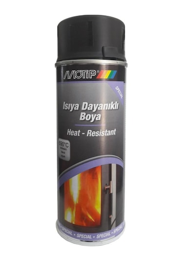 Motip 690°C Isıya Dayanıklı Sprey Boya Mat Siyah 400 ML