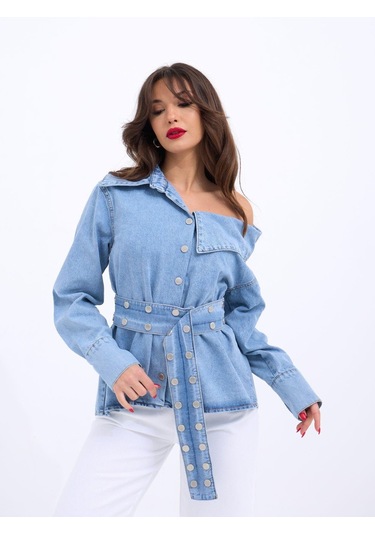 7308 Kot Gömlek-mavi Mavi