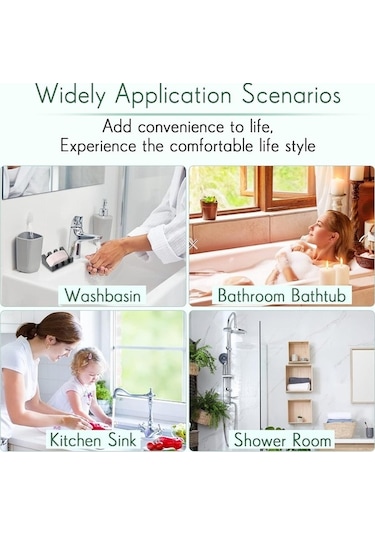 Besthome1 Silikon Sabun Tepsisi, Kendiliğinden Su Çıkaran Tasarım, Duş & Mutfak İçin, 2 Adet Koyu Gri Koyu Gri