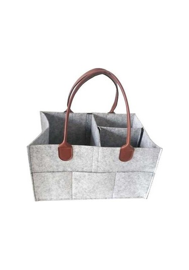 Novahub Moveevo Moda Keçe Bebek Çantası - Geniş Seyahat Oyuncak & Bez Seti Gri