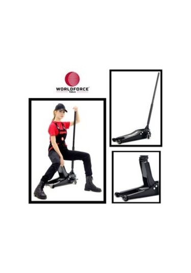 Worldforce 3 Ton Kriko Çift Pistonlu F1 Düşük Profil 35  Kg