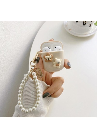 Kahverengi Sevimli Ayı Kılıfları 2021 Karikatür Bluetooth Kulaklık Koruyucu Kapak Airpods Uyumlu Pro