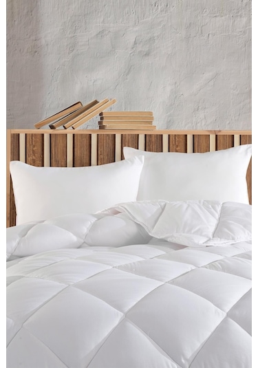 Comfort Line Çift Kişilik Silikon Yorgan + 2 Yastık Beyaz