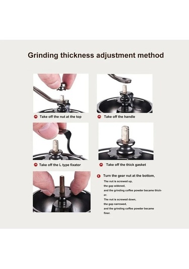 Trendooze Lmetjma Retro Kahve Değirmeni, Paslanmaz Çelik, Bej Model Bej