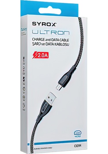 Syrox Ultron USB 2.0 Örgü Korumalı Şarj Kablosu