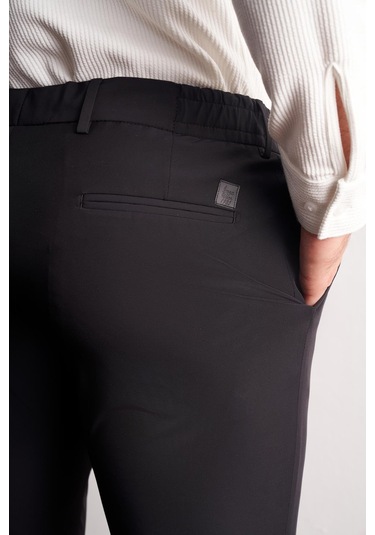 Siyah Yan Cep Düz Paça Slim Fit Chino Casual Pantolon 1003255158 Siyah