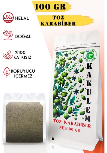 Kakulem Taze Çekilen Öğütülmüş Toz Karabiber 100 Gr