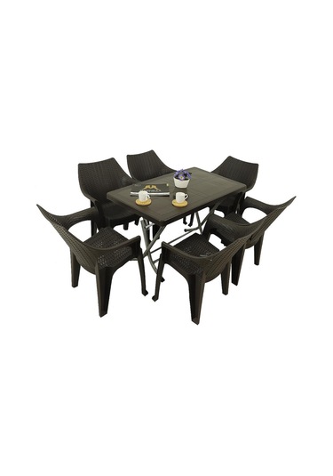 Depootoptan Mandella Zeugma 70 x 120 CM Katlanır Ayak 6 Kişilik Polo Koltuk Masa T