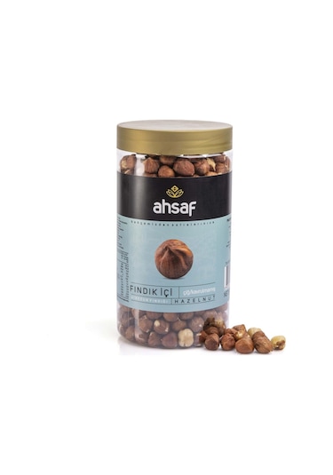 Ahsaf İç Fındık Çiğ Pet Kavanoz 500 G