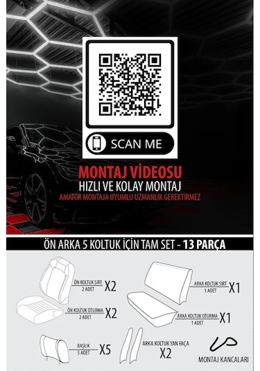 Mitsubishi Challenger W 2.8 Td 140 Hp 1999 Panther Serisi Uyumlu Keten Oto Koltuk Kılıfı Bej