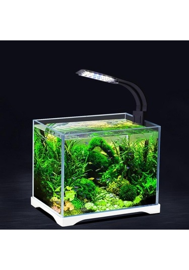 Silkroadselect Huoxun Shop A Mavi Stil Led Balık Tankı Sulu Manzara Işıkları Klipsli Akvaryum Lambası Su Bitkisi Su Yosunu Led Büyüme Işığı Su Geçirmez Beyaz