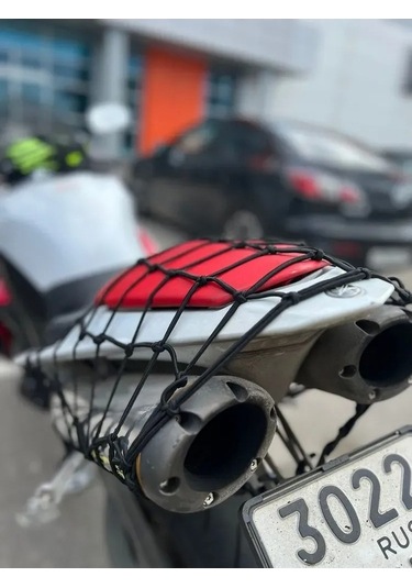 Pazly Motosiklet Ve Atv İçin 40x40 Cm Esnek Çanta Filesi - 6 Kancalı Güvenli Taşıma Ağı