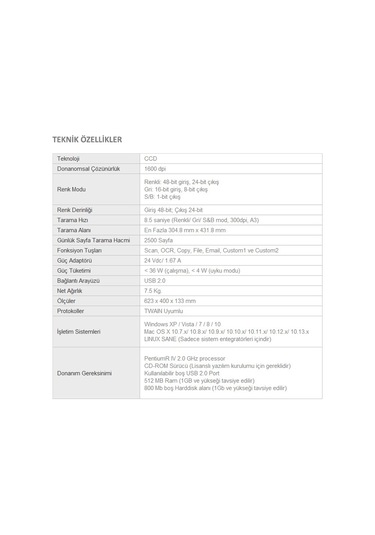 Plustek OpticPro A320E A3 Tarayıcı