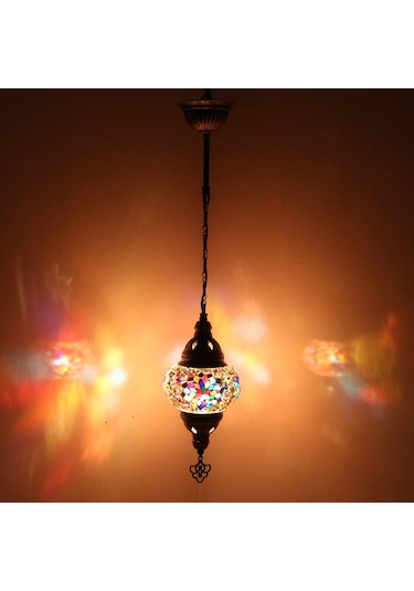 Dekoratif MOZAİK GECE LAMBASI DEKORATİF RENKLİ DESENLİ LAMBA