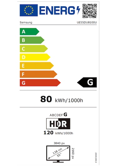 Samsung 55DU8100 55" Crystal 4K Ultra HD Smart LED TV