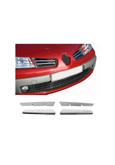 Renault Megane 2 Krom Ön Panjur 4 Parça P.çelik 2006-2009 Arası