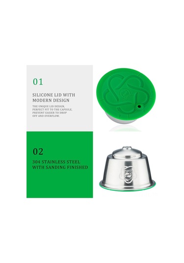 Lemestar Dolce Gusto Kahve Makinesi İçin Tekrarlı Kullandırılabilir Çelik Kapsül + Manuel Kahve Değirmeni 20ml - Ev Kullanıma Uygun, Kaliteli Malzeme Manuel Değirmen
