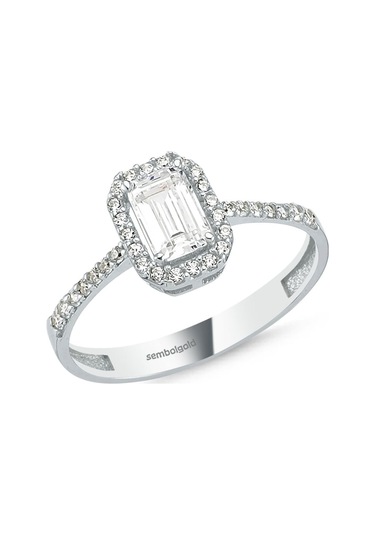 Baget Beyaz Altın Tektaş Yüzük 0.80 Karat 399604200