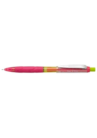 Pentel Versatil Kalem Metal Klipsli Büyük Boy Silgili Q-erase 0.7 Mm Pembe