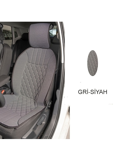 Space Oto Koltuk Minder Ortopedik Renk Gri 2'Li Set Lüks Minder