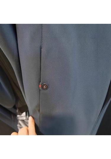 Çizgili Ceket Dik Yaka Büyük Beden Günlük Erkek Ceketi Lacivert