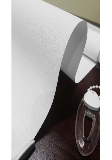Mat Polyester Beyaz Stor Perde Beyaz
